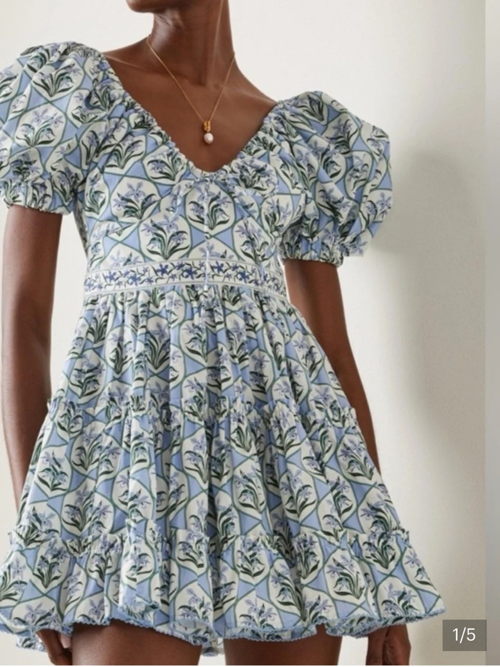 Agua by Agua Bendita The Manzanilla Celeste Mini Dress